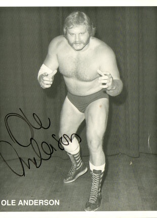 Ole Anderson signed 8x10 Photo