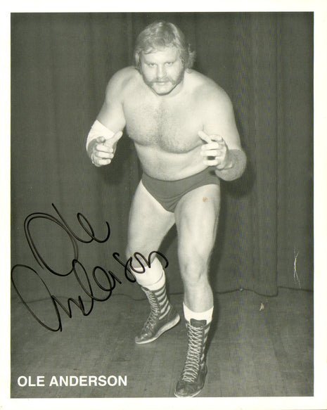 Ole Anderson signed 8x10 Photo
