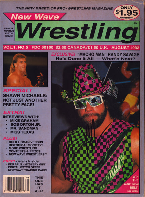Macho Man Randy Savage signed New Wave Wrestling Magazine Volume 1 Number 5 (w/ PSA)