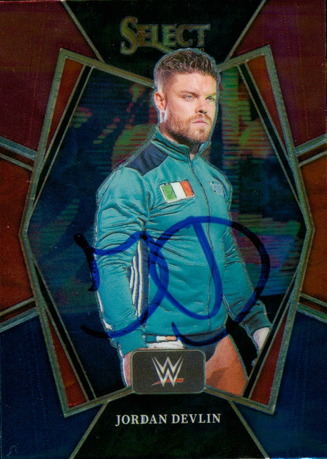 Jordan Devlin signed 2022 Panini Select WWE Trading Card