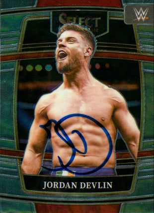 Jordan Devlin signed 2022 Panini Select WWE Trading Card
