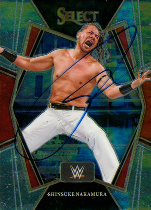 Carte à collectionner Panini Select WWE 2022 signée par Shinsuke Nakamura