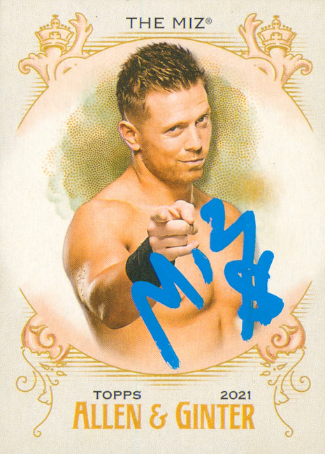 The Miz signed 2021 Topps Allen & Ginter WWE Trading Card