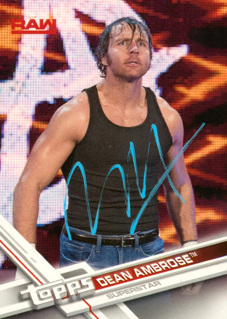 Jon Moxley signed 2017 Topps WWE Trading Card