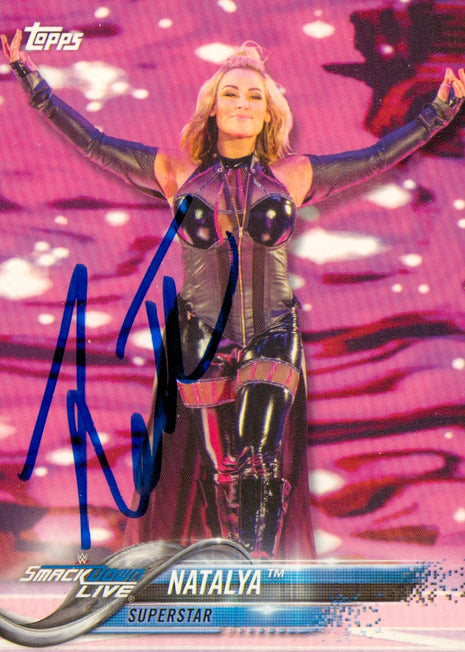 Natalya signed 2018 Topps WWE Trading Card