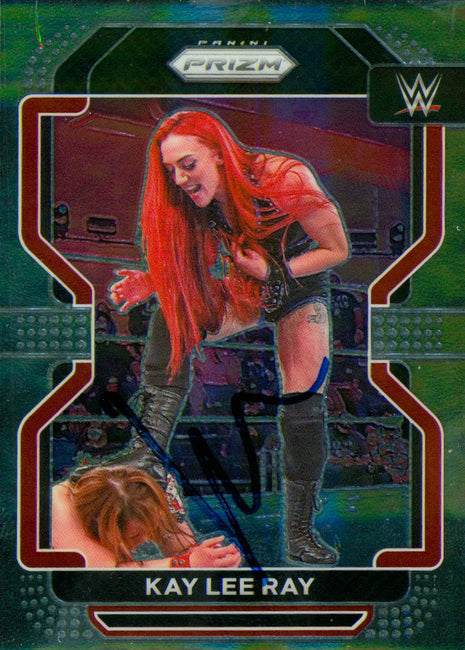 Kay Lee Ray signed 2022 Panini Prizm WWE Trading Card