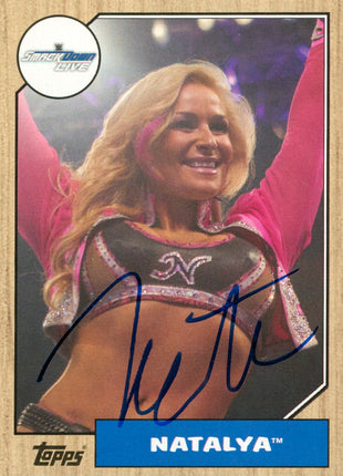 Natalya signed 2017 Topps WWE Trading Card