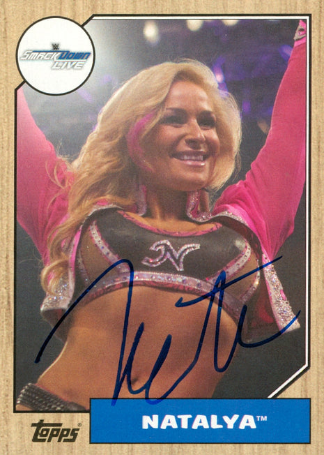 Natalya signed 2017 Topps WWE Trading Card