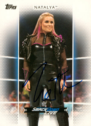 Natalya signed 2017 Topps WWE Trading Card