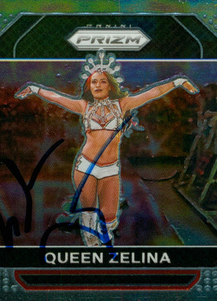Zelina Vega signed 2022 Panini Prizm WWE Trading Card