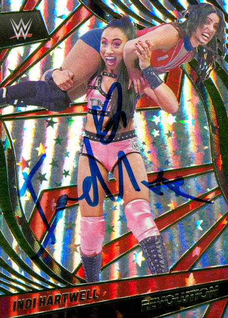 Indi Hartwell signed 2022 Panini Revolution Astro WWE Trading Card