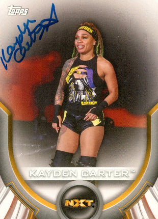 Kayden Carter signed 2020 Topps WWE NXT Trading Card