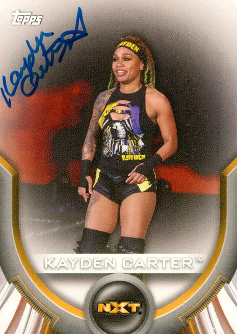 Kayden Carter signed 2020 Topps WWE NXT Trading Card