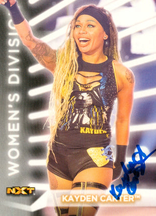 Kayden Carter signed 2021 Topps WWE NXT Trading Card