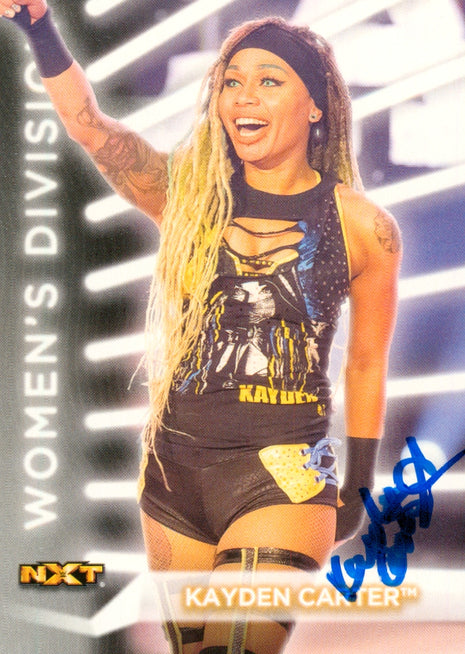 Kayden Carter signed 2021 Topps WWE NXT Trading Card