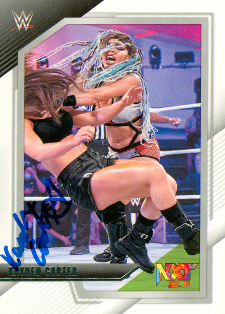 Kayden Carter signed 2022 Topps WWE NXT Trading Card