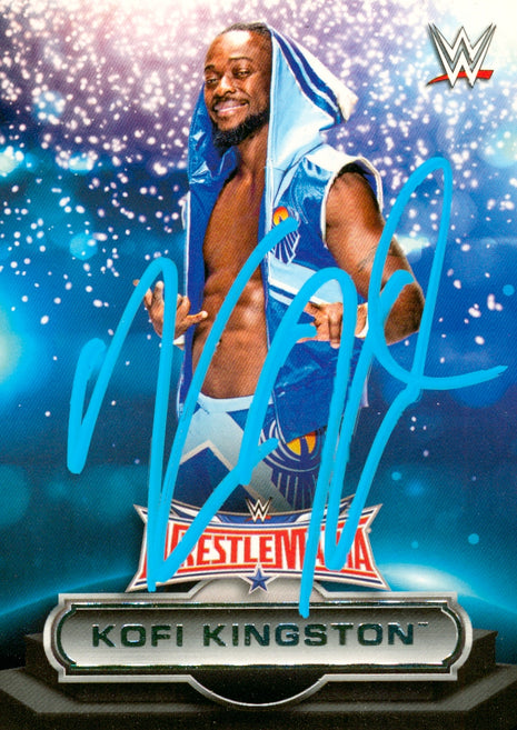 Kofi Kingston signed 2016 Topps WWE Trading Card