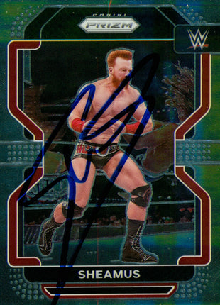 Tarjeta coleccionable Panini Prizm WWE 2022 firmada por Sheamus