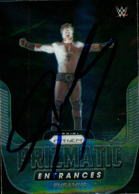 Sheamus signed 2022 Panini Prizm Prizmatic Entrance WWE Trading Card