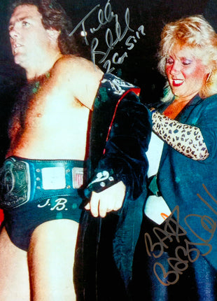 Tully Blanchard & Babydoll dual signed 8x10 Photo