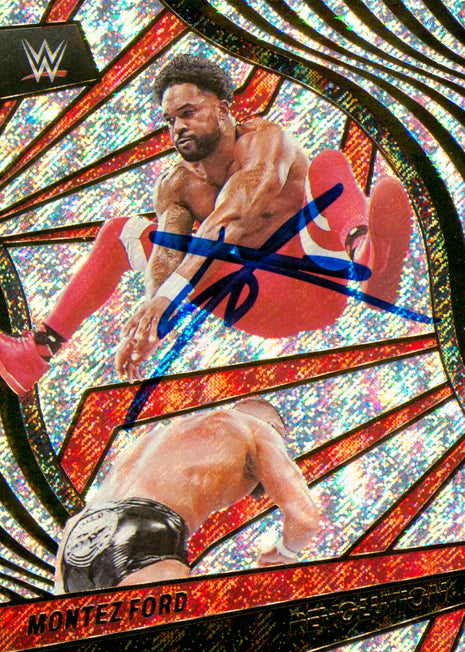 Montez Ford signed 2022 Panini Revolution WWE Trading Card