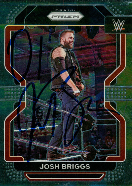 Josh Briggs signed 2022 Panini Select WWE Trading Card