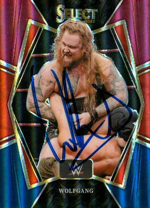 Wolfgang signed 2022 Panini Select WWE Trading Card