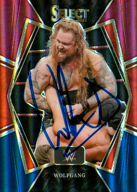 Wolfgang signed 2022 Panini Select WWE Trading Card
