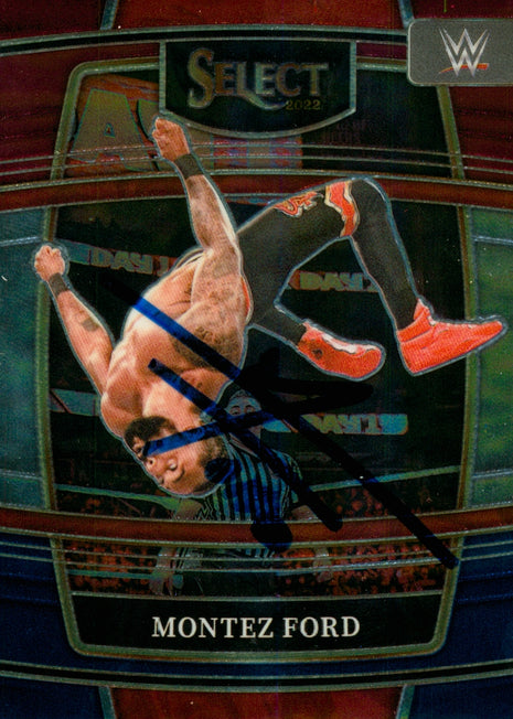 Montez Ford signed 2022 Panini Select WWE Trading Card