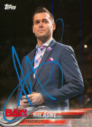 Mike Rome signed 2018 Topps WWE Trading Card