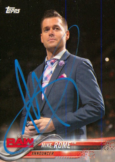 Mike Rome signed 2018 Topps WWE Trading Card