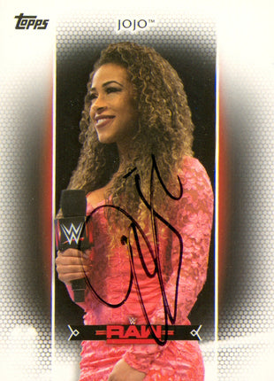 Jojo signed 2017 Topps WWE Trading Card