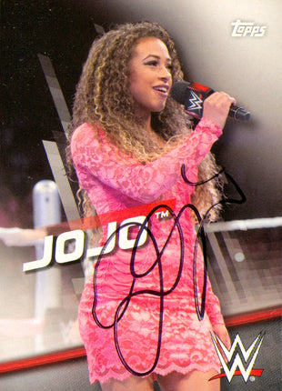 Jojo signed 2016 Topps WWE Trading Card
