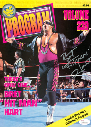 Bret Hart signed WWF Program Volume 239 (w/ JSA)