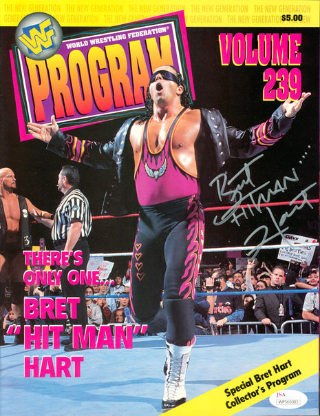 Bret Hart signed WWF Program Volume 239 (w/ JSA)