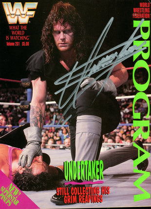 Undertaker signed WWF Event Program Volume 201
