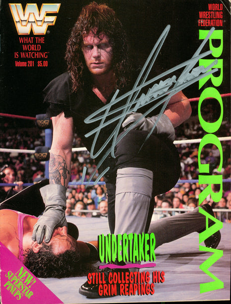 Undertaker signed WWF Event Program Volume 201