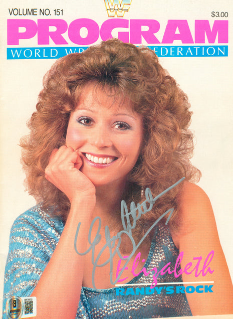 Miss Elizabeth signed WWF Event Program Volume 151 (w/ Beckett)