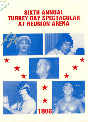 Kevin Von Erich signed WCCW Program November 27, 1986