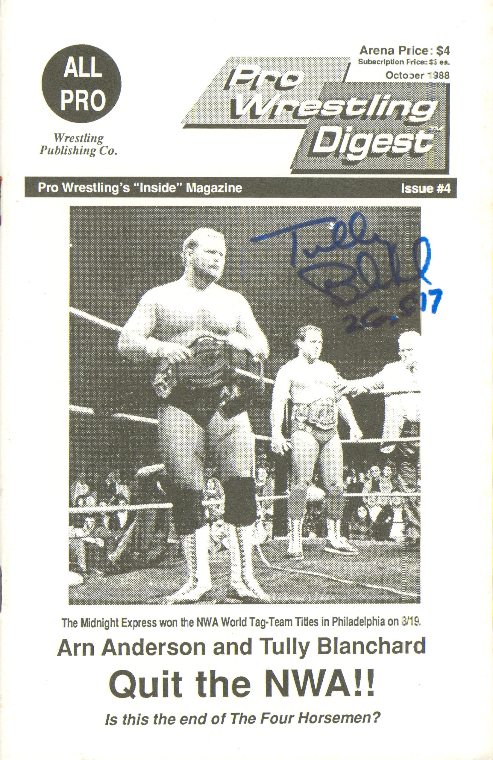 Signed Wrestling Magazines – Signed By Superstars