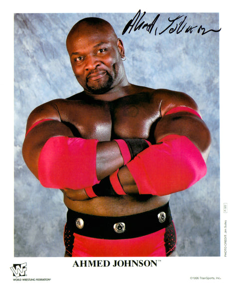 Ahmed Johnson signed 8x10 Photo