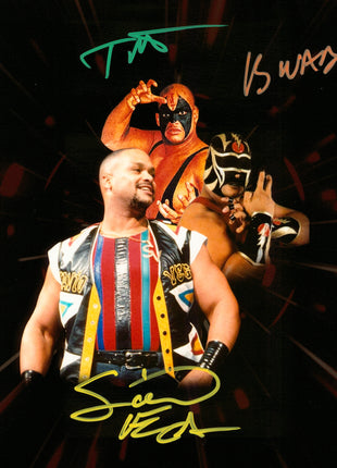 Savio Vega, TNT & Kwang triple signed 8x10 Photo
