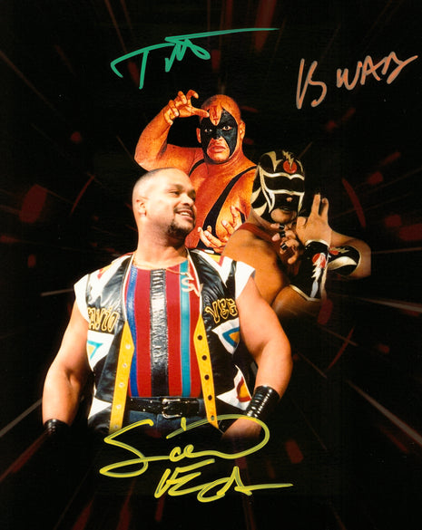 Savio Vega, TNT & Kwang triple signed 8x10 Photo