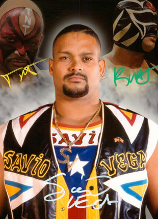 Savio Vega, TNT & Kwang triple signed 8x10 Photo