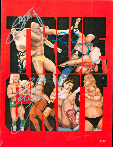 Ric Flair, Sting & Lex Luger triple signed Starrcade 88 Program (w/ Beckett)