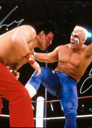 Sting et Great Muta doublement signés 8x10 Photo (avec Beckett)