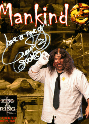 Mankind signed Metallic 8x10 Photo