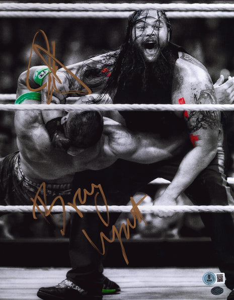 Bray Wyatt & John Cena dual signed 11x14 Photo (w/ Beckett)