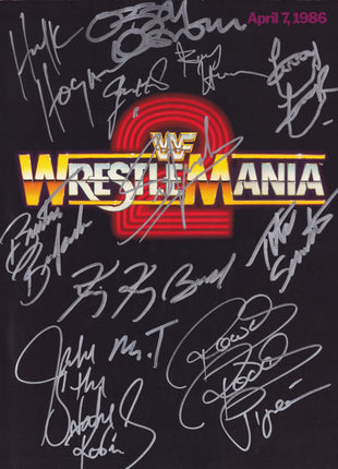 Multi-signed WWF WrestleMania 2 Event Program (w/ JSA & Beckett)