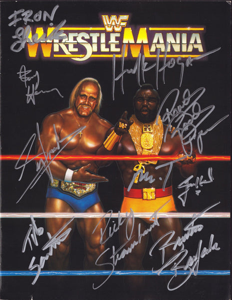 Multi-signed WWF WrestleMania 1 Event Program (w/ Beckett)